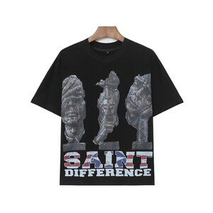 Billionaire Studios Artistic Saint Difference Statue Print Black Tee